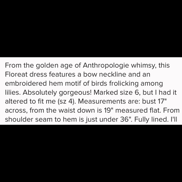 Anthropologie Floreat bird dress - Picture 3 of 3